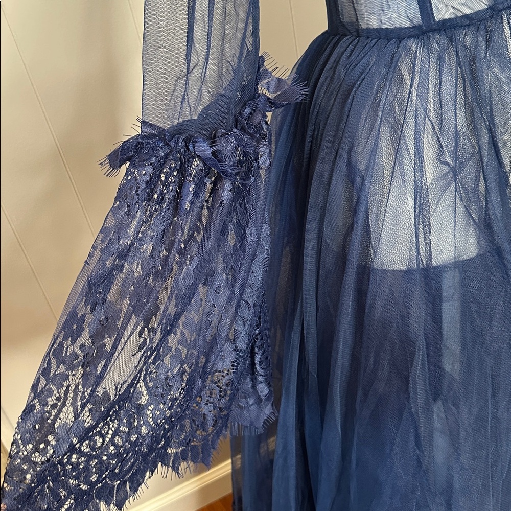 NWT Dolls Kill Dance with Death Maxi Dress - Navy - Picture 8 of 15